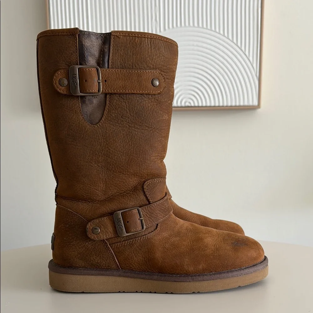 UGG Brown Winter Sutter Boots Kensington‎ water resistant size w 8